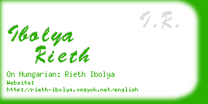 ibolya rieth business card